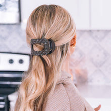 Load image into Gallery viewer, TELETIES - Flat Round Hair Clip | Medium | Truly Taupe Quilted