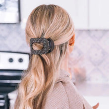 Load image into Gallery viewer, TELETIES - Flat Round Hair Clip | Medium | Truly Taupe Quilted