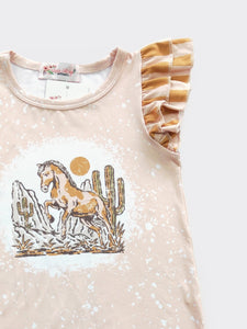 Desert Horse Baby Romper