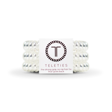 Load image into Gallery viewer, TELETIES - Crystal Clear - Large Spiral Hair Coils, Hair Ties, 3-pack