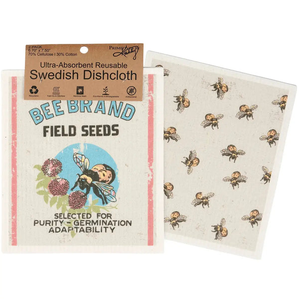 Primitives by Kathy - Bee Brand Swedish Dishcloth Set