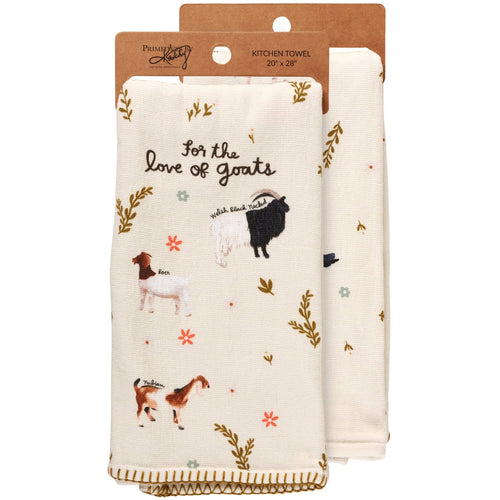 Primitives by Kathy - Love Of Goats Kitchen Towel