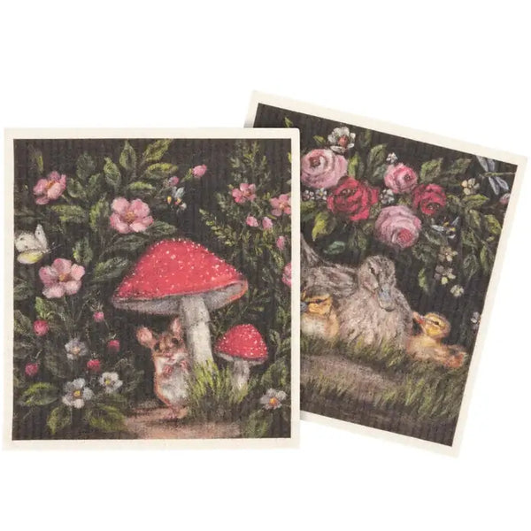 Woodland Friends Swedish Dishcloth Set