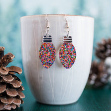 Load image into Gallery viewer, Confetti Christmas Lights Earrings