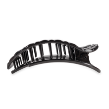 Load image into Gallery viewer, TELETIES - Flat Round Hair Clip | Large | Jet Black Quilted