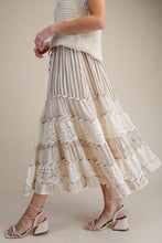 Load image into Gallery viewer, Person wearing a white lace skirt and top on a beige background
