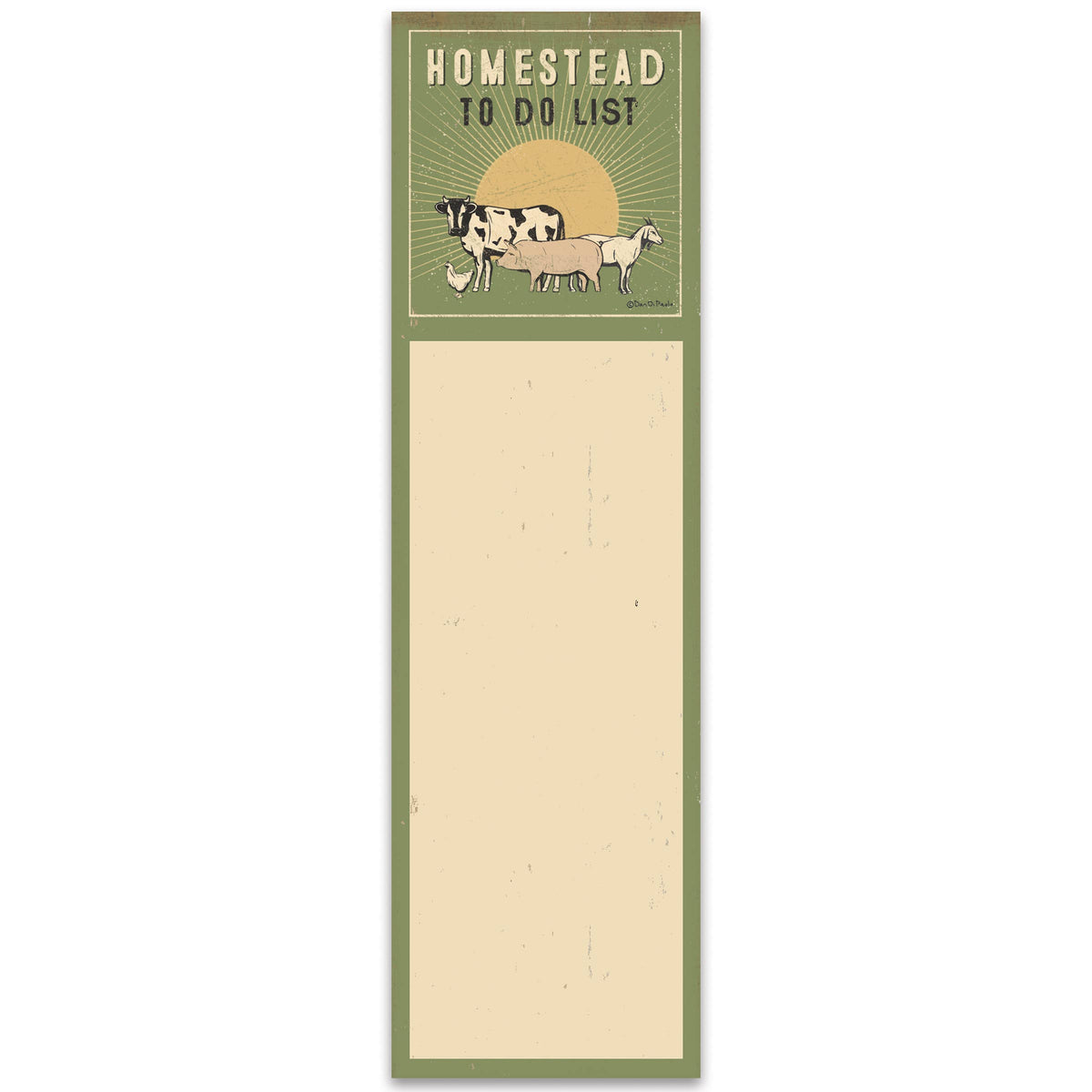 Primitives by Kathy - Homestead To Do List Pad