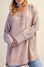 Load image into Gallery viewer, woman wearing pink colored tunic with beige background