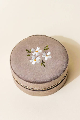 Round Velvet Jewelry Case