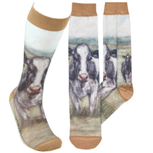Load image into Gallery viewer, Primitives by Kathy - Dairy Cows Socks