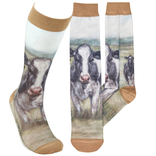 Primitives by Kathy - Dairy Cows Socks