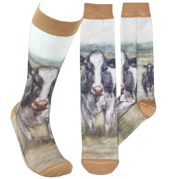 Primitives by Kathy - Dairy Cows Socks