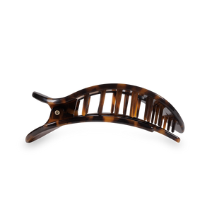 TELETIES - Round Flat Hair Clip | Small | Tortoise