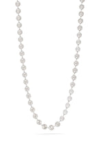 Load image into Gallery viewer, Silver beaded necklace on a white background