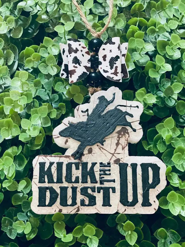 Kick Up The Dust Car Freshie: Leather