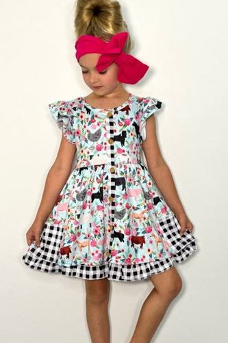 Farm Floral Girls Dress