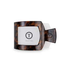 Load image into Gallery viewer, TELETIES - Square Flat Hair Clip | Med. | Tortoise