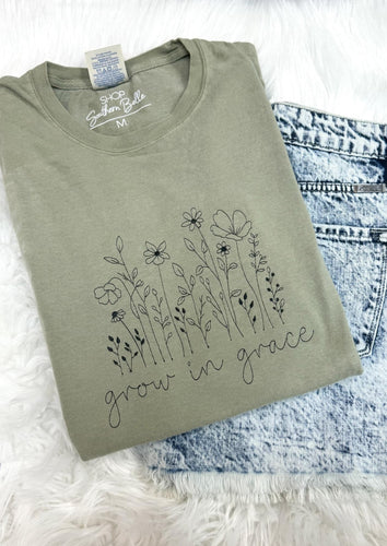 Grow In Grace Embroidered Tee