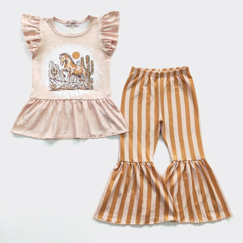 Desert Horse Girls Top + Pant Set