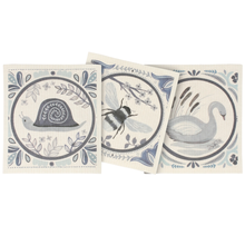 Load image into Gallery viewer, Set of three cards with nature-themed illustrations on a white background