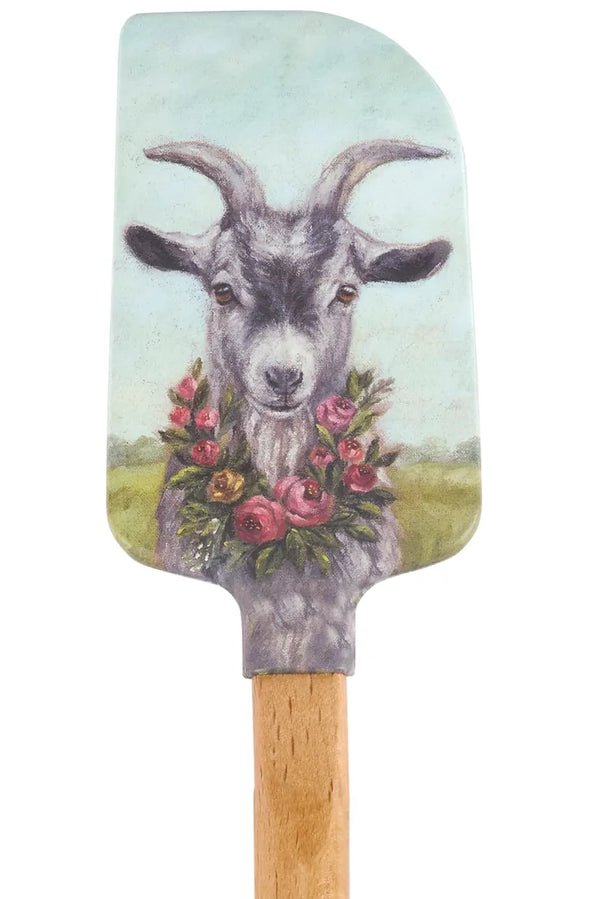 Floral Goat Spatula