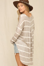 Load image into Gallery viewer, Oatmeal Striped Sweater