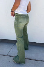 Load image into Gallery viewer, Blakeley Distressed Olive Jean
