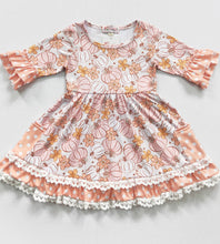 Load image into Gallery viewer, Pumpkin Blossom Girls Dress