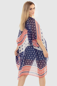 Red White + Blue Kimono