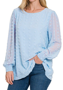 Swiss Dot Relaxed Blouse