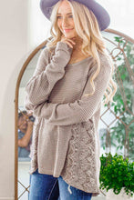 Load image into Gallery viewer, Bailey Waffle Side Lace Sweater