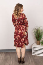 Load image into Gallery viewer, Taylor Floral Dress Burgundy