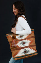 Load image into Gallery viewer, Woven Aztec Tote