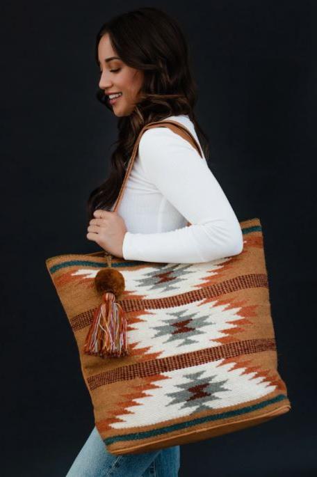 Woven Aztec Tote