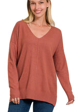 Load image into Gallery viewer, Hi Low V Neck Sweater