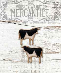 Cow Cowhide Earrings