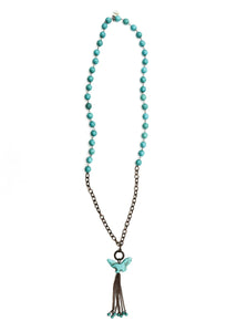 West and Co Flying High Turquoise Eagle Necklace