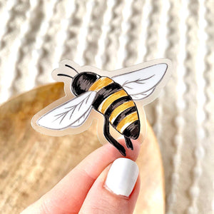 Elyse Breanne Design - Clear Honey Bee Sticker 2x2 in.