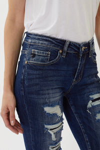KanCan Tobie Mid Rise Distressed Skinny Jean