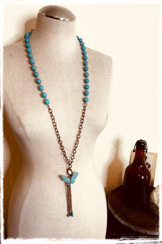 West and Co Flying High Turquoise Eagle Necklace