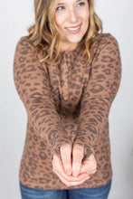Load image into Gallery viewer, Harper Long Sleeve Cheetah Henley