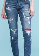 Load image into Gallery viewer, Serape Patchwork Jeans by Judy Blue